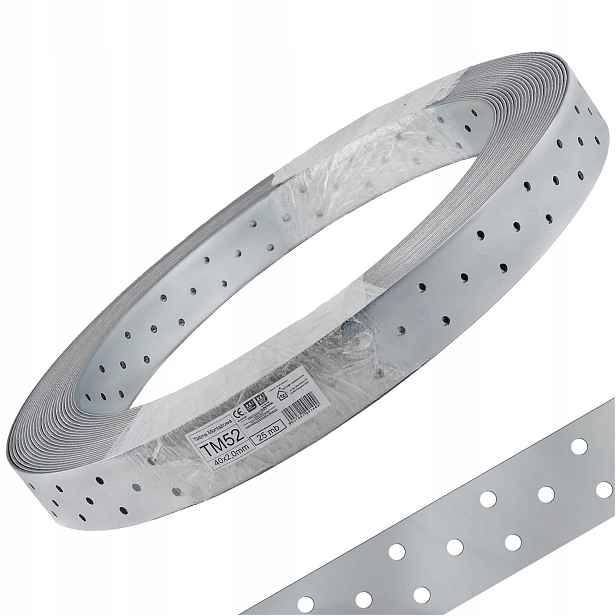 Koncentrovaná perforovaná páska 40 x 2 mm x 25 m ocelová TM52