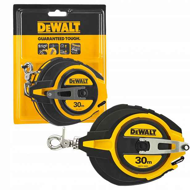Ocelová svinovací páska 30 m DeWALT DWHT0-34093