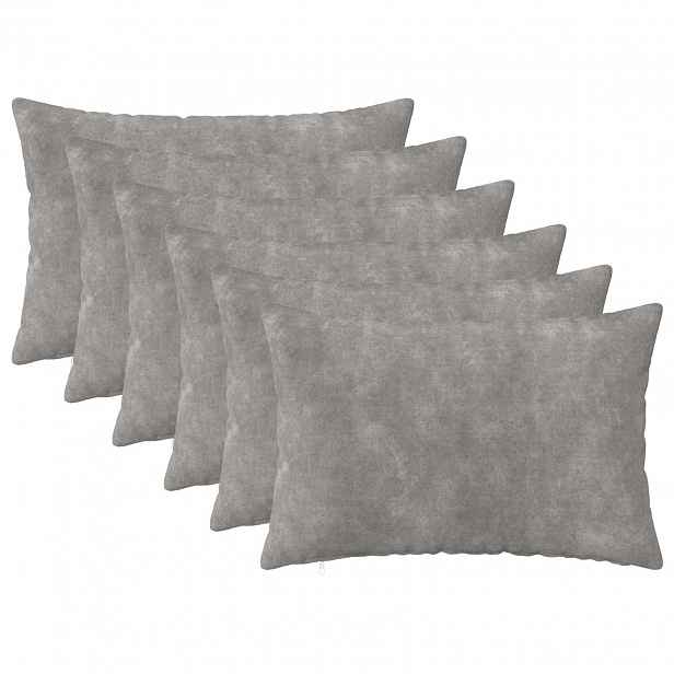 vidaXL Povlak na polštář 6 pcs HEERLEN Světle šedá 30 x 50 cm