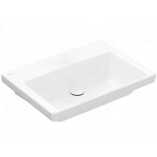 Villeroy & Boch Subway 3.0 - Umyvadlo 65x47 cm, bez přepadu, bez otvoru pro baterii, CeramicPlus, alpská bílá 4A7068R1