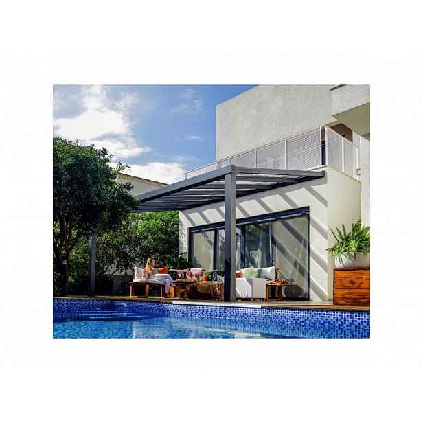 Hliníková pergola PALRAM Stockholm 3,4 x 5,2 antracit GD705873