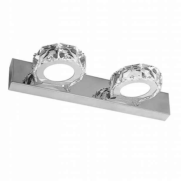 Led Koupelnové Svítidlo Chrom Lesk Glamour 2 Světelné Body Nad Zrcadlo