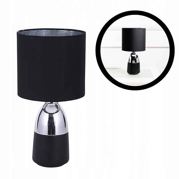 Noční lampa ve stylu glamour Altom Design černo stříbrná