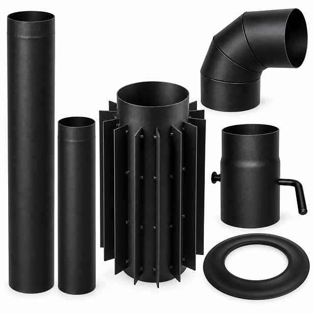 Připojovací Sada Fi 160 mm Trubky Koleno Kluzák Radiátor Do Komína