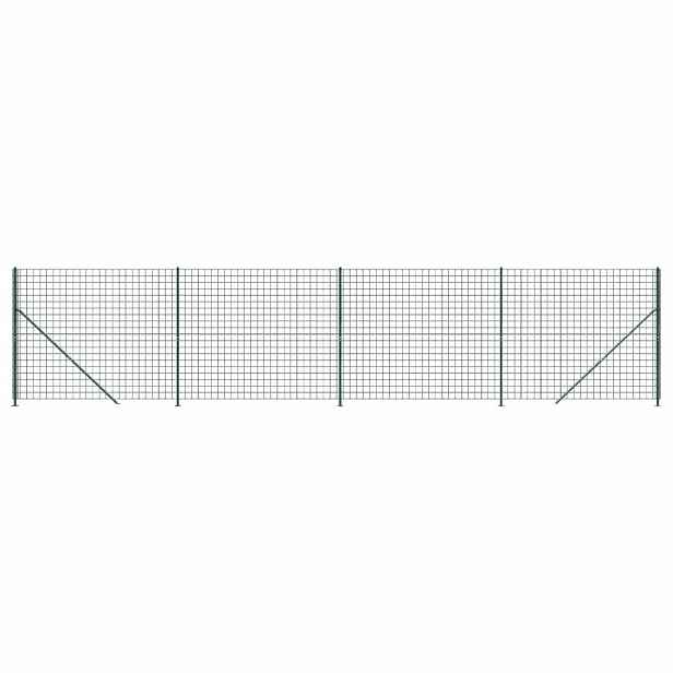 vidaXL Drátěný plot s přírubami zelený 1,4 x 10 m
