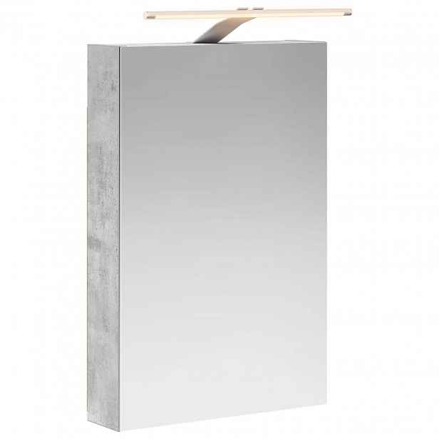 vidaXL Koupelnová zrcadlová skříň Betonově šedá 40 x 10,5 x 60,5 cm