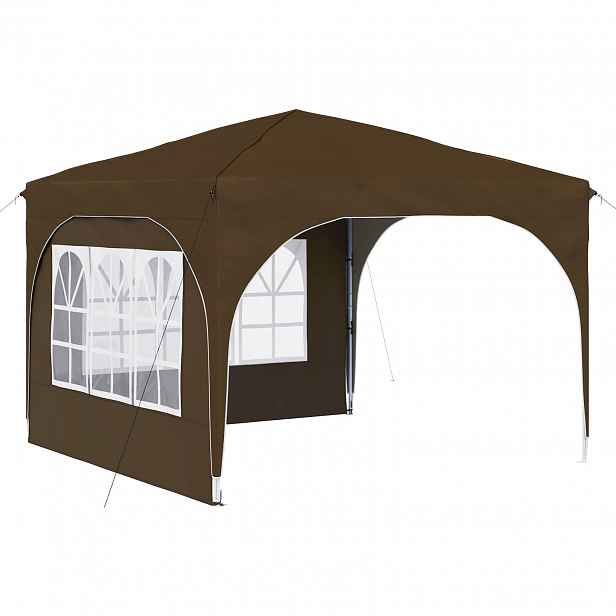 vidaXL Párty stan s výsuvným stánkem 290 x 290 x 245 cm Taupe