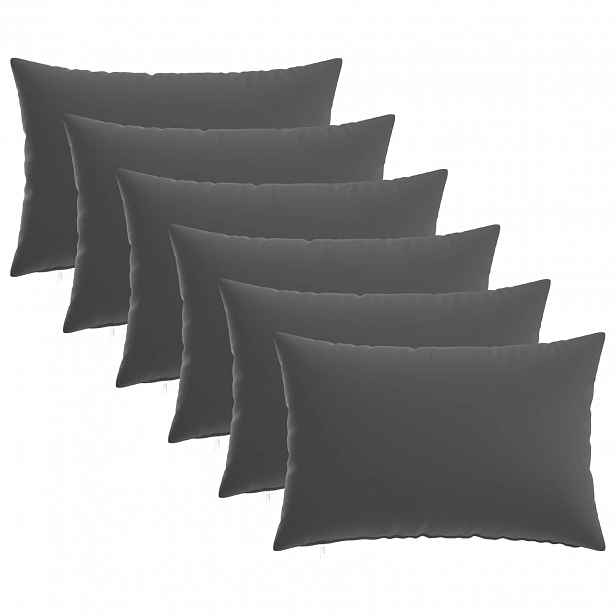 vidaXL Povlak na polštář 6 pcs HEERLEN Antracitová 30 x 50 cm