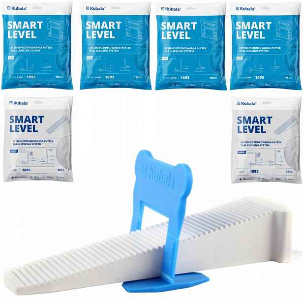 Kubala Smart Level Pro Vyrovnávání Klínových Dlaždic 100 Klipsy 2MM 400 Kusů
