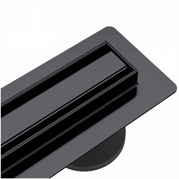 Aquauno Lineární Odtok Slim Černý 70 cm Nerezová Ocel