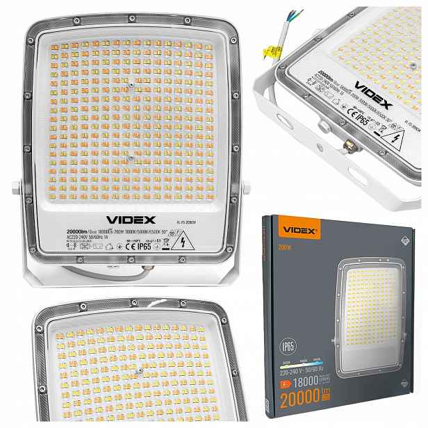 Led Zářič VIDEX-FLOOD-LED-F5-200W-CCT