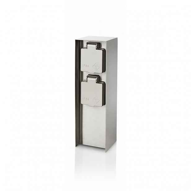 Philips 17108/47/46 Rock Pin-Earthing Venkovní sloupek se zásuvkami 23 cm, šedá