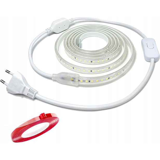 Led páska 3000 K teplá bílá 20 m voděodolná IP65 pro zahradu a terasu interiéru