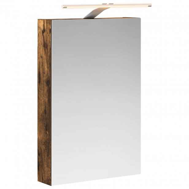 vidaXL Koupelnová zrcadlová skříň Kouřový dub 40 x 10,5 x 60,5 cm