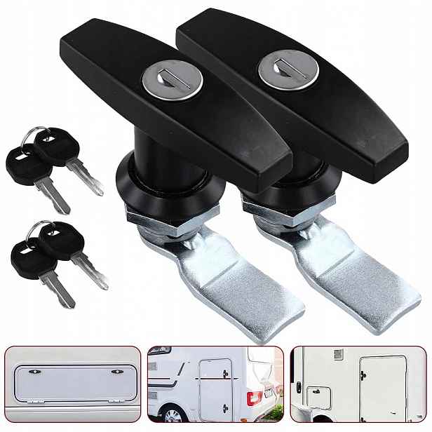 2 Set Zámek na euro klíč s úchytem typu T Z 2X Klíč