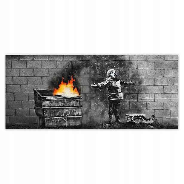 Fototapety 211x91 Banksy Sníh Smog