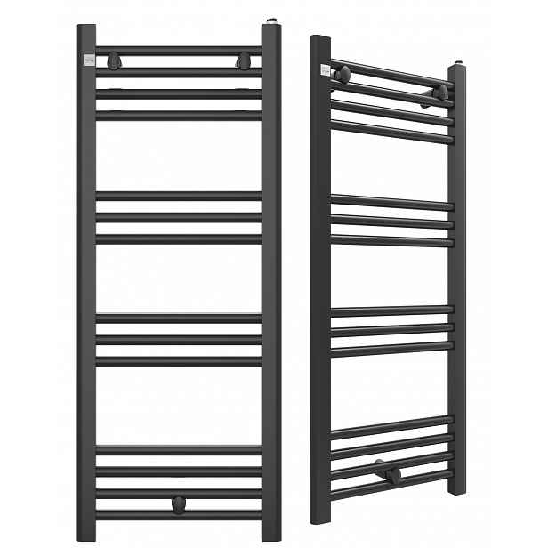 Koupelnový Radiátor 100/40 cm Černý Žebříkový Radiátor Moderní Puerto
