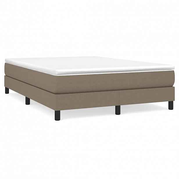 vidaXL Rám postele s boxspringem taupe 140 x 190 cm textil