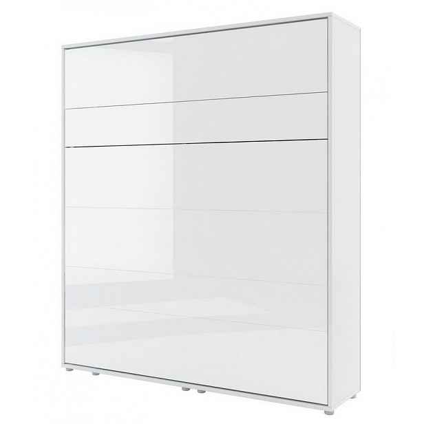 Výklopná postel HOYA XIII 180x200 cm, bílý lesk/bílý mat