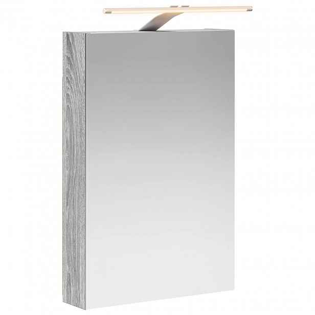 vidaXL Koupelnová zrcadlová skříň Šedá Sonoma 40 x 10,5 x 60,5 cm