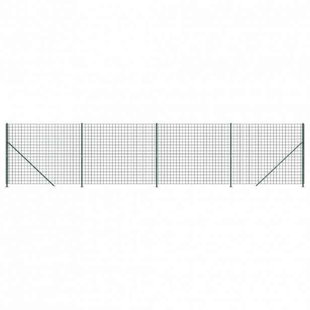 vidaXL Drátěný plot s přírubami zelený 2,2 x 10 m