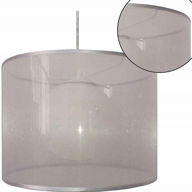 Stylová stropní Závěsná Lampa 1X60W E27 Stříbrná