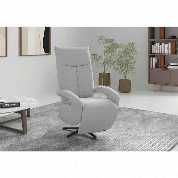 Sit & More RELAXAČNÍ KŘESLO, textil, světle šedá