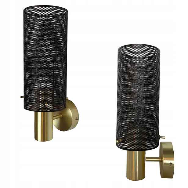 Černá nástěnná lampa v industriálním stylu Tirana do ložnice Light Prestige