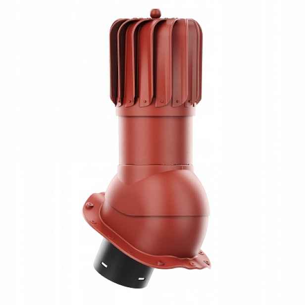 Rotační krb Rotoline pro plechovou střešní krytinu G fi 150 mm podlouhlý červený