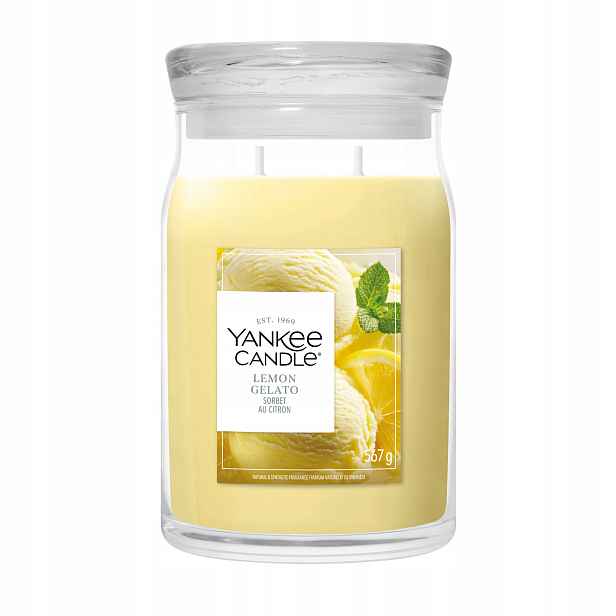 Velká vonná svíčka Yankee Candle Lemon Gelato