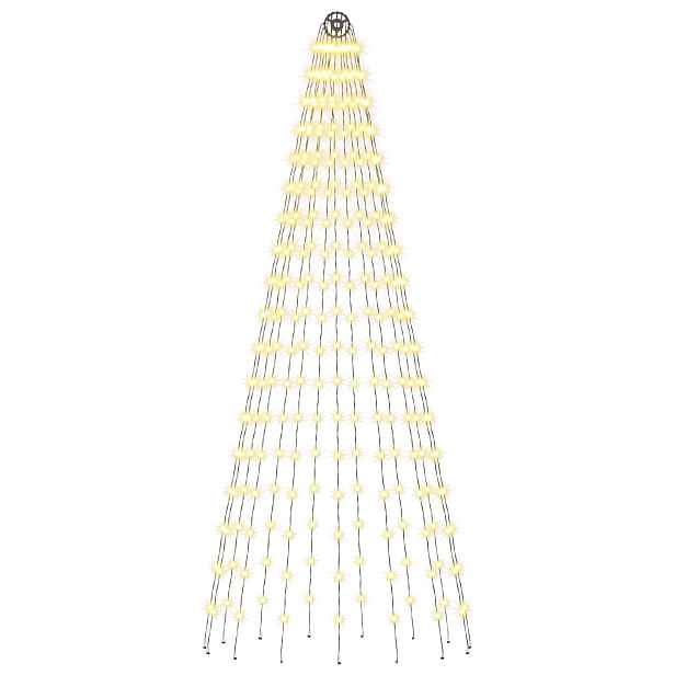 vidaXL Vánoční osvětlení ve tvaru stromu se zemními hroty 270 LED