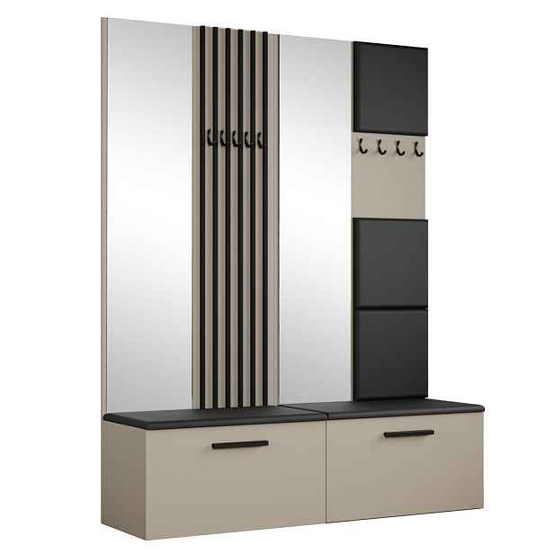 MASSENO MODERNÍ PŘEDSÍŇOVÁ SESTAVA MODULO, 161,2/204/40 cm, kašmírová