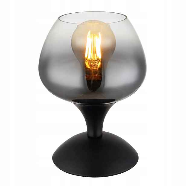 Černá stolní lampa Maxy s teplým leskem do kanceláře i obývacího pokoje Globo