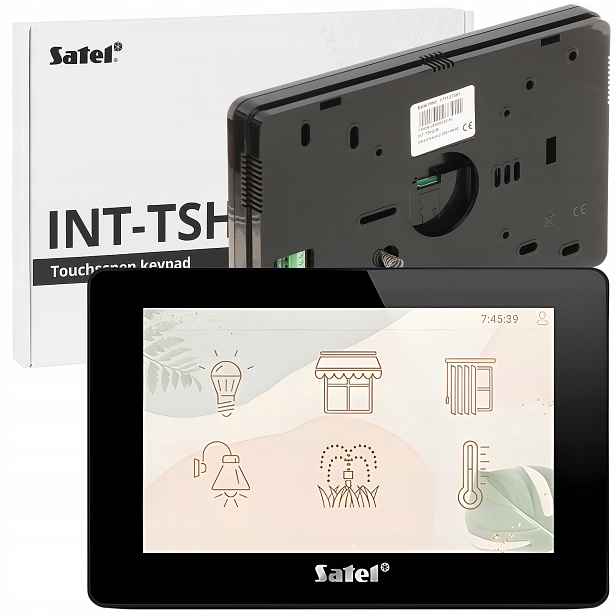 Dotykový manipulátor 7" s čtečkou Satel INT-TSH2R-B pro ústředny Integra+