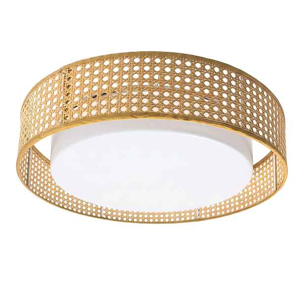 Stropní Svítidlo Stropní Svítidlo Mléčné Led Stínidlo 50 CM Ratanové Pouzdro Boho