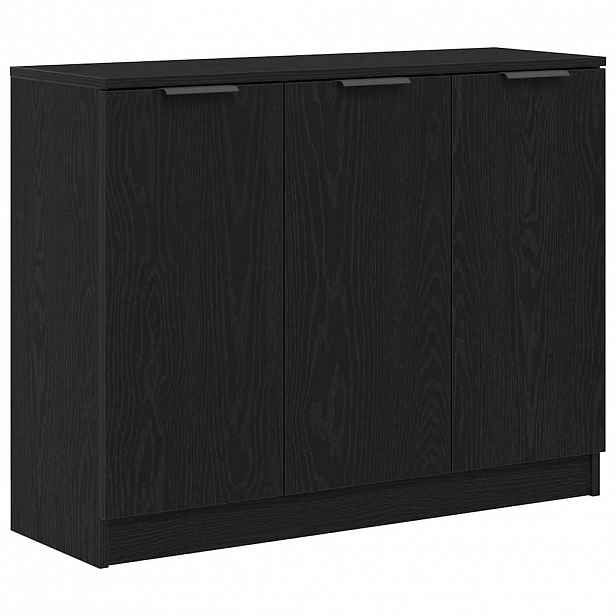 vidaXL Servírovací skříň Černý dub 90,5 x 30 x 70 cm Kompozitní dřevo