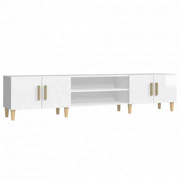 vidaXL TV skříňka bílá vysoký lesk 180 x 31,5 x 40 cm kompozitní dřevo