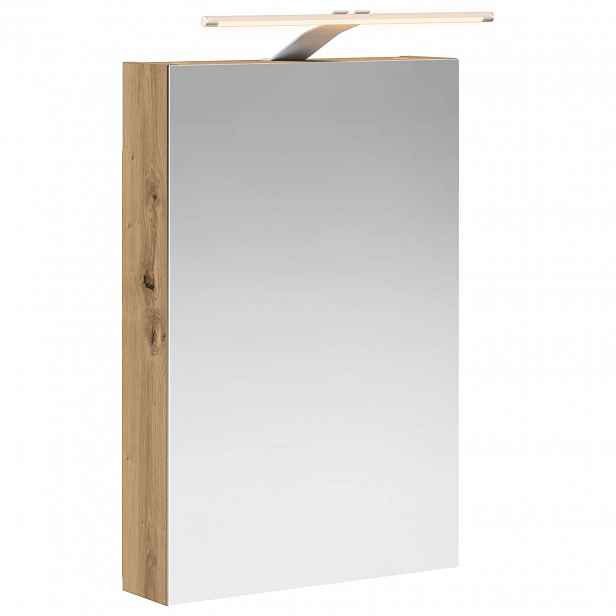 vidaXL Koupelnová zrcadlová skříň Dub artisan 40 x 10,5 x 60,5 cm