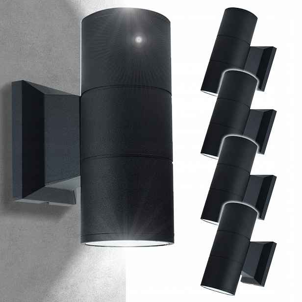 5x Vodotěsná venkovní nástěnná lampa IP44 Dekorativní zahradní terasová lampa