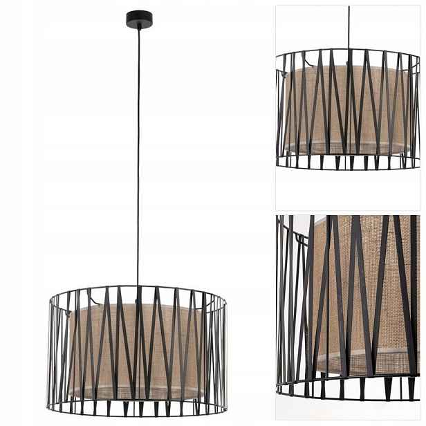 Hnědá závěsná lampa Harmony s útulnou atmosférou v ložnici Tk Lighting