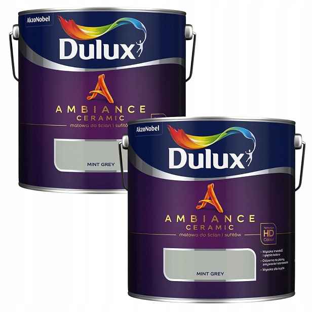Sada Dulux 2x2,5L Ambiance Ceramic Barva Keramická Na Stěny Mint Grey 5L