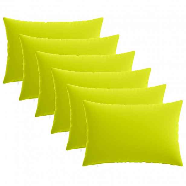 vidaXL Povlak na polštář 6 pcs HEERLEN Jasně zelená 30 x 50 cm