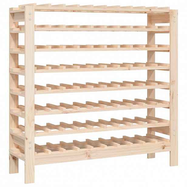 vidaXL Regál na víno 109,5x30x107,5  cm masivní borové dřevo