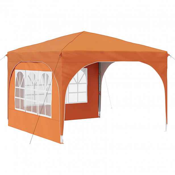 vidaXL Párty stan s výsuvným stánkem 290 x 290 x 245 cm Oranžová