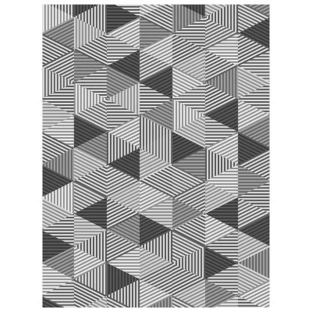 Fototapeta Geometrické trojúhelníky Pásy Šedé Bílé Vinylové 184x254 lepidlo