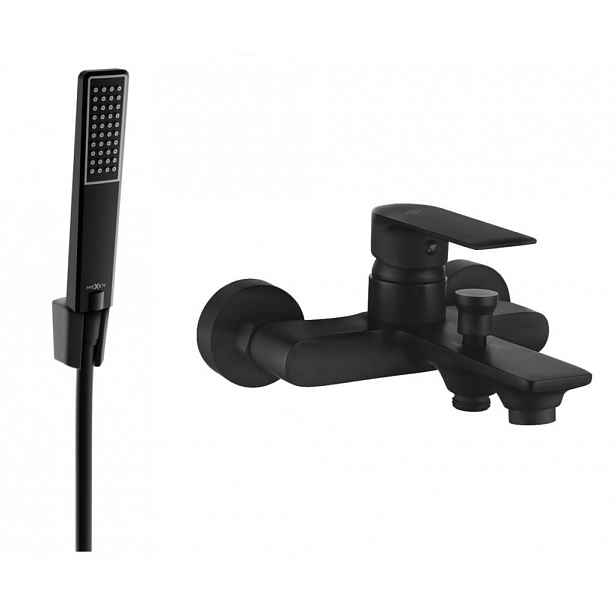 MEXEN - R72 Royo vanová baterie se sprchou set, černá 7223R72-70