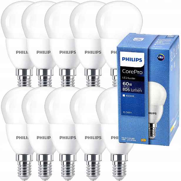 Philips Led žárovka E14 7W 60W 806lm 115lm/W 4000K EyeComfort CorePro 10x