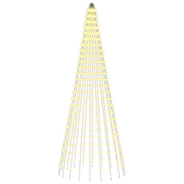 vidaXL Vánoční osvětlení ve tvaru stromu se zemními hroty 500 LED