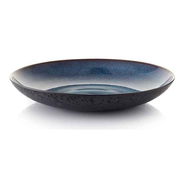 Černá/modrá mísa z kameniny ø 40 cm Gastro Dark Blue/Black – Bitz