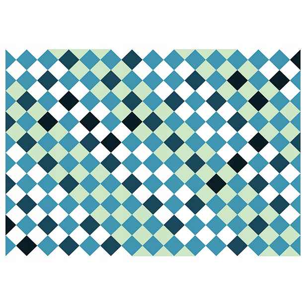 Fototapeta Geometrické kosočtverce Modro-zelená šachovnice 400x280 lepidlo